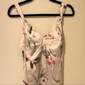 Stillwater Cream floral midi dress